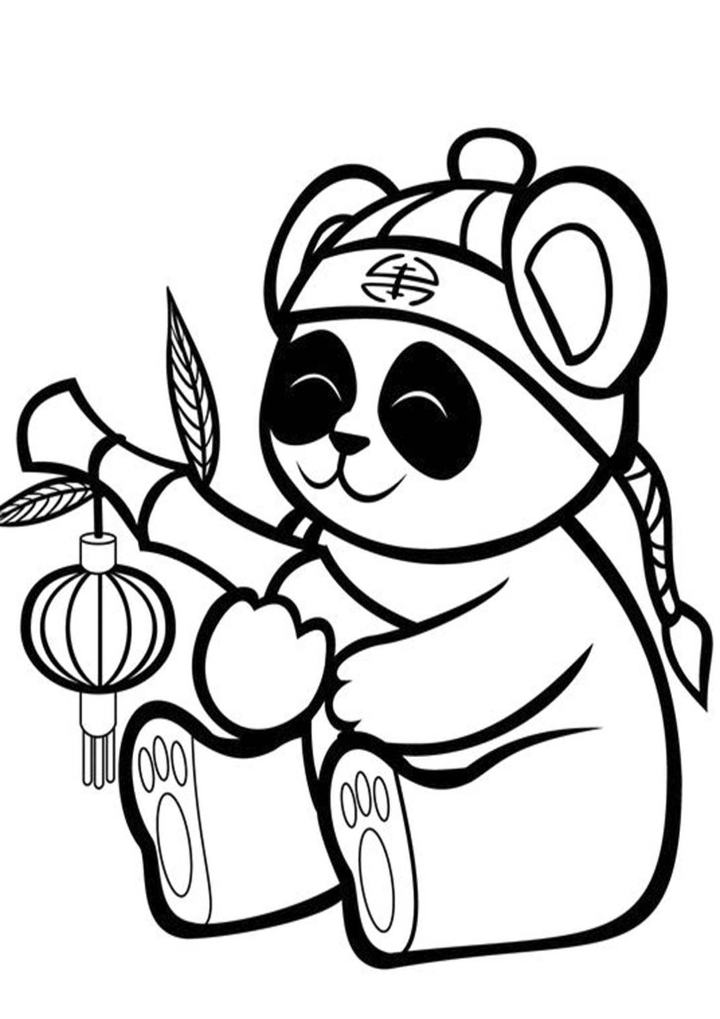 Cute Panda Coloring Pages Printable 30