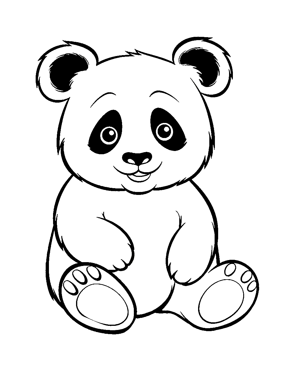 Cute Panda Coloring Pages Printable 7