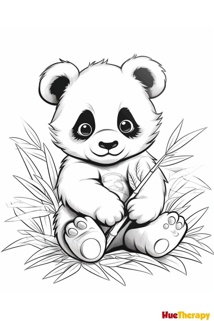 Cute Panda Coloring Pages Printable 8