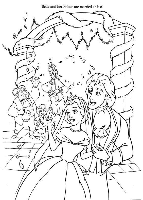 Elegant Belle Coloring Pages Printable 11