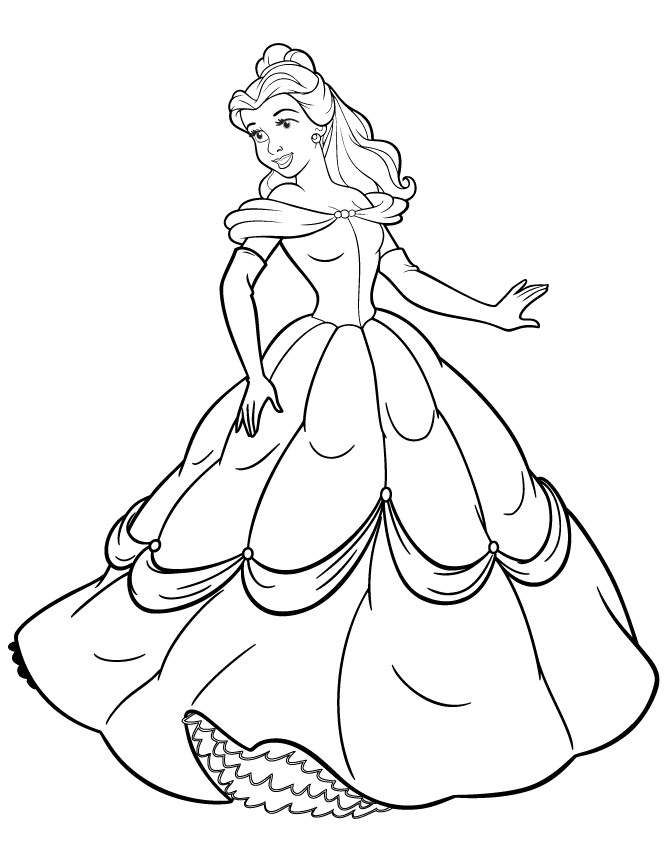 Elegant Belle Coloring Pages Printable 13