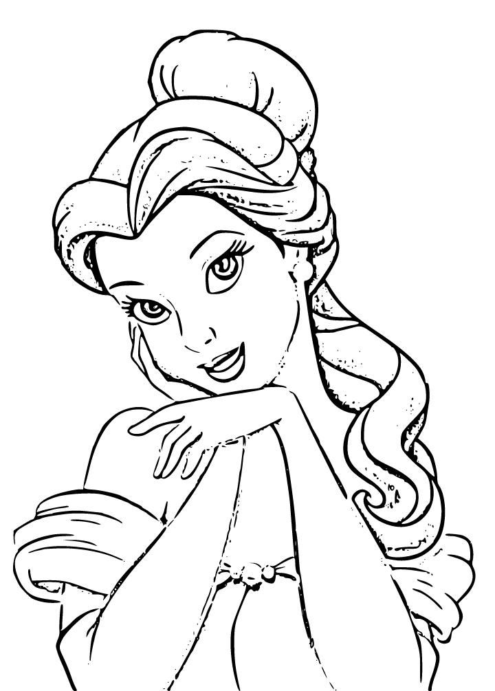 elegant belle coloring pages printable jpg