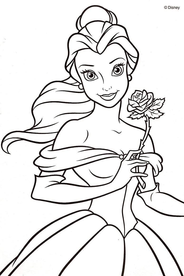 elegant belle coloring pages printable jpg