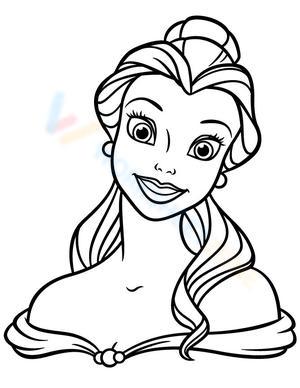 elegant belle coloring pages printable jpg