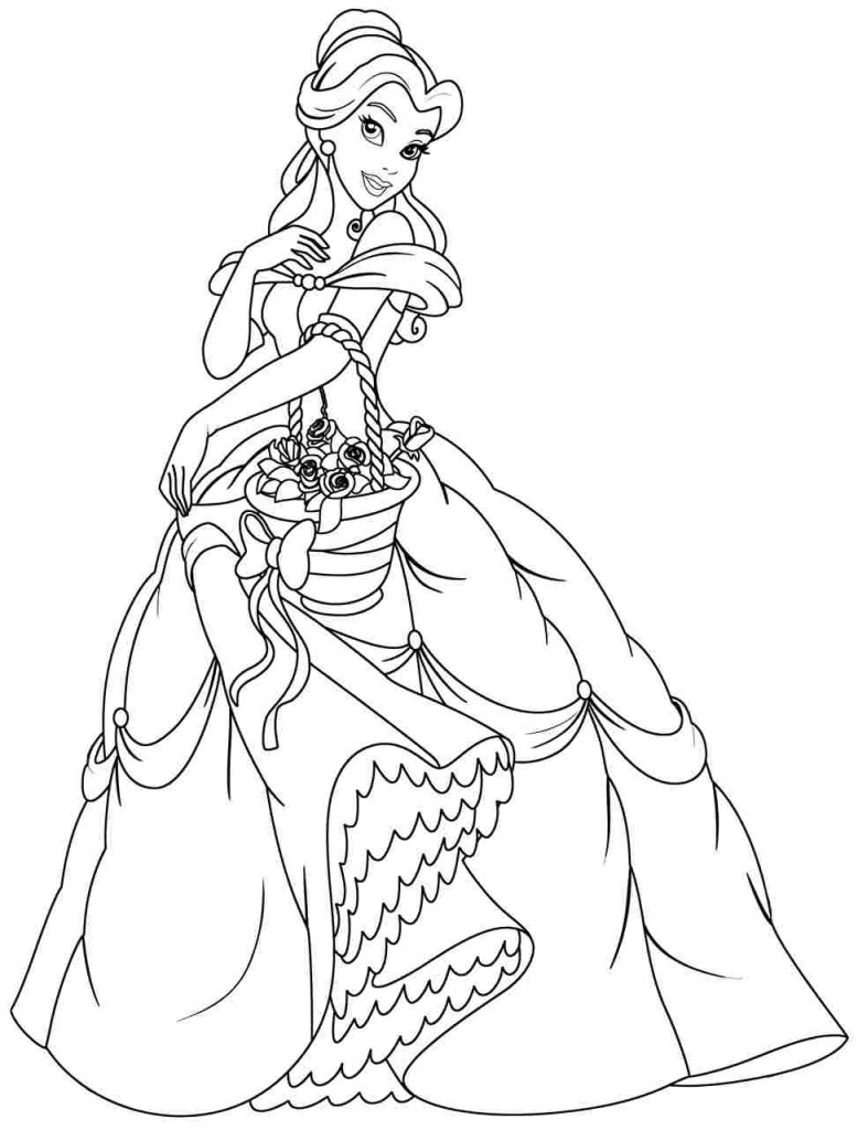 Elegant Belle Coloring Pages Printable 23