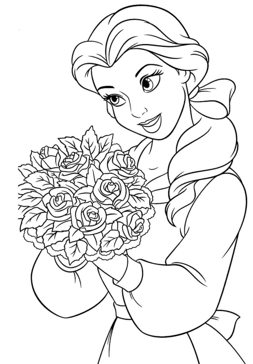 Elegant Belle Coloring Pages Printable 29