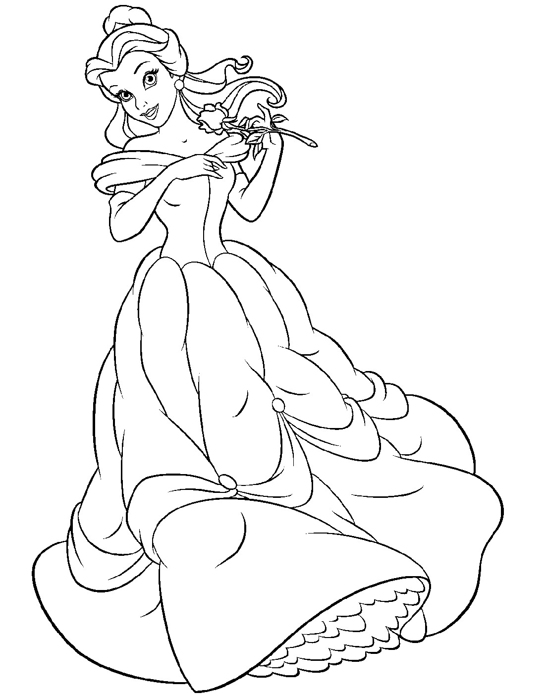 Elegant Belle Coloring Pages Printable 30