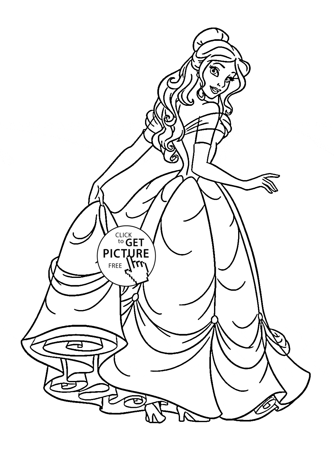 Elegant Belle Coloring Pages Printable 31