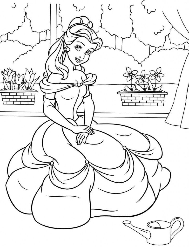 Elegant Belle Coloring Pages Printable 32