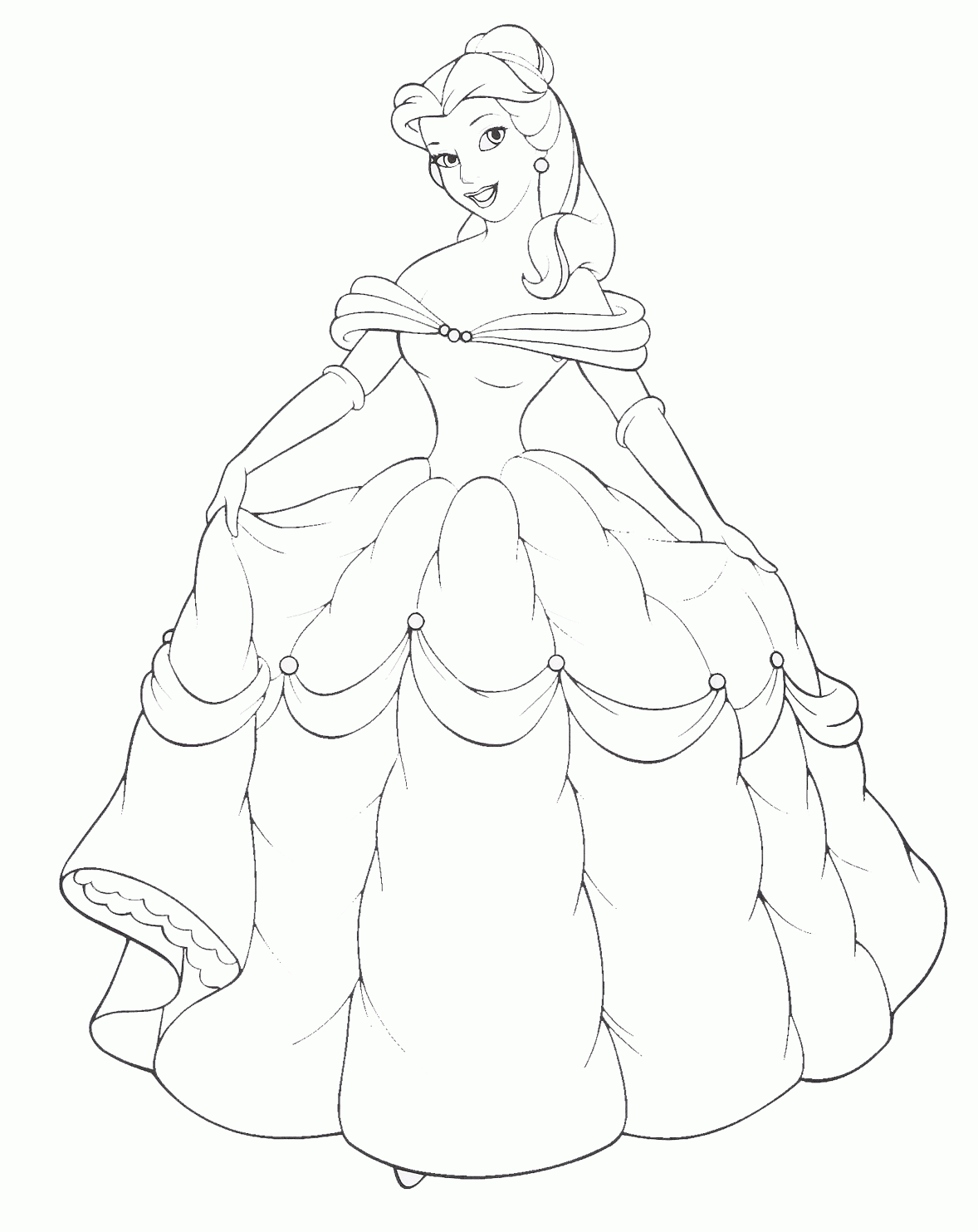 Elegant Belle Coloring Pages Printable 33