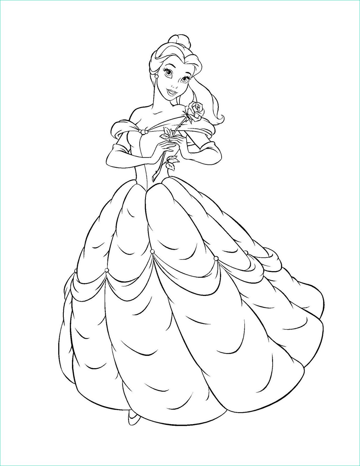 Elegant Belle Coloring Pages Printable 6