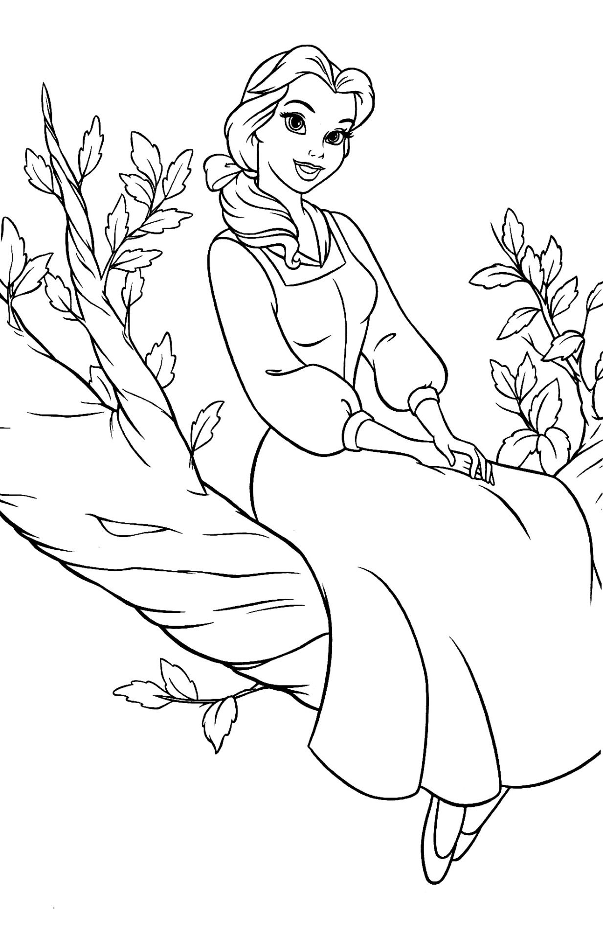 elegant belle coloring pages printable jpg