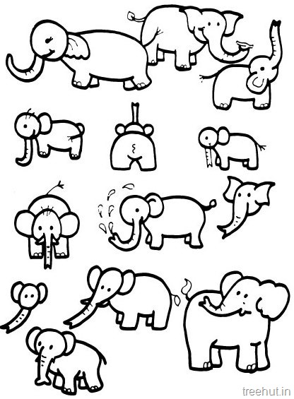 Elephant Coloring Pages Printable 19