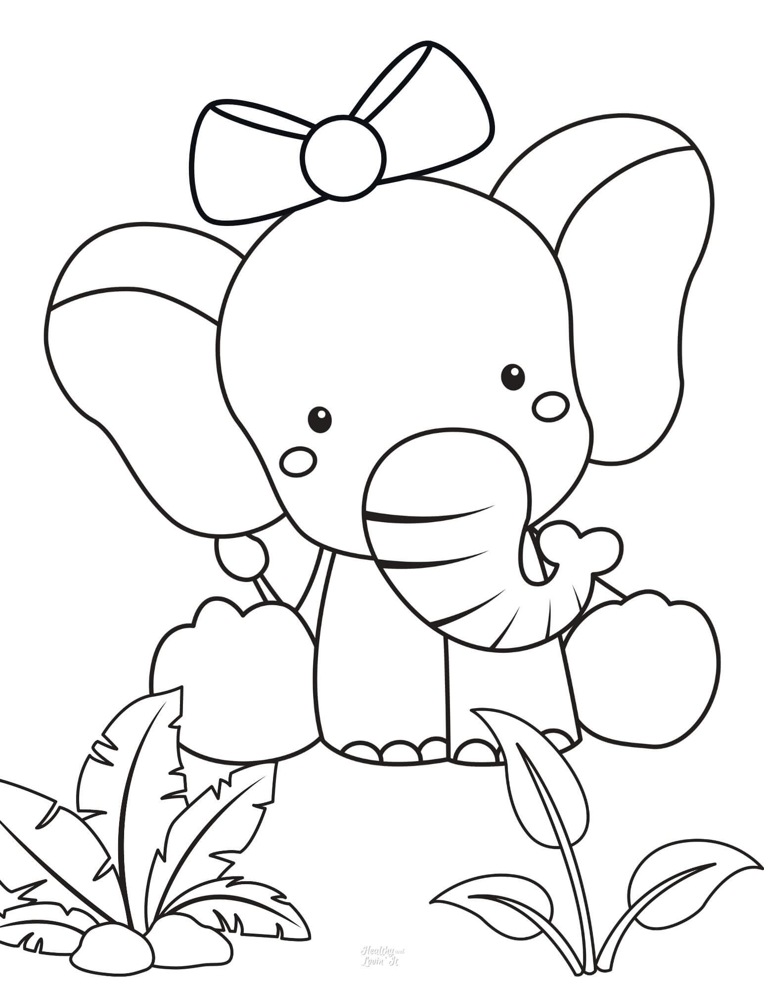 elephant coloring pages printable jpg