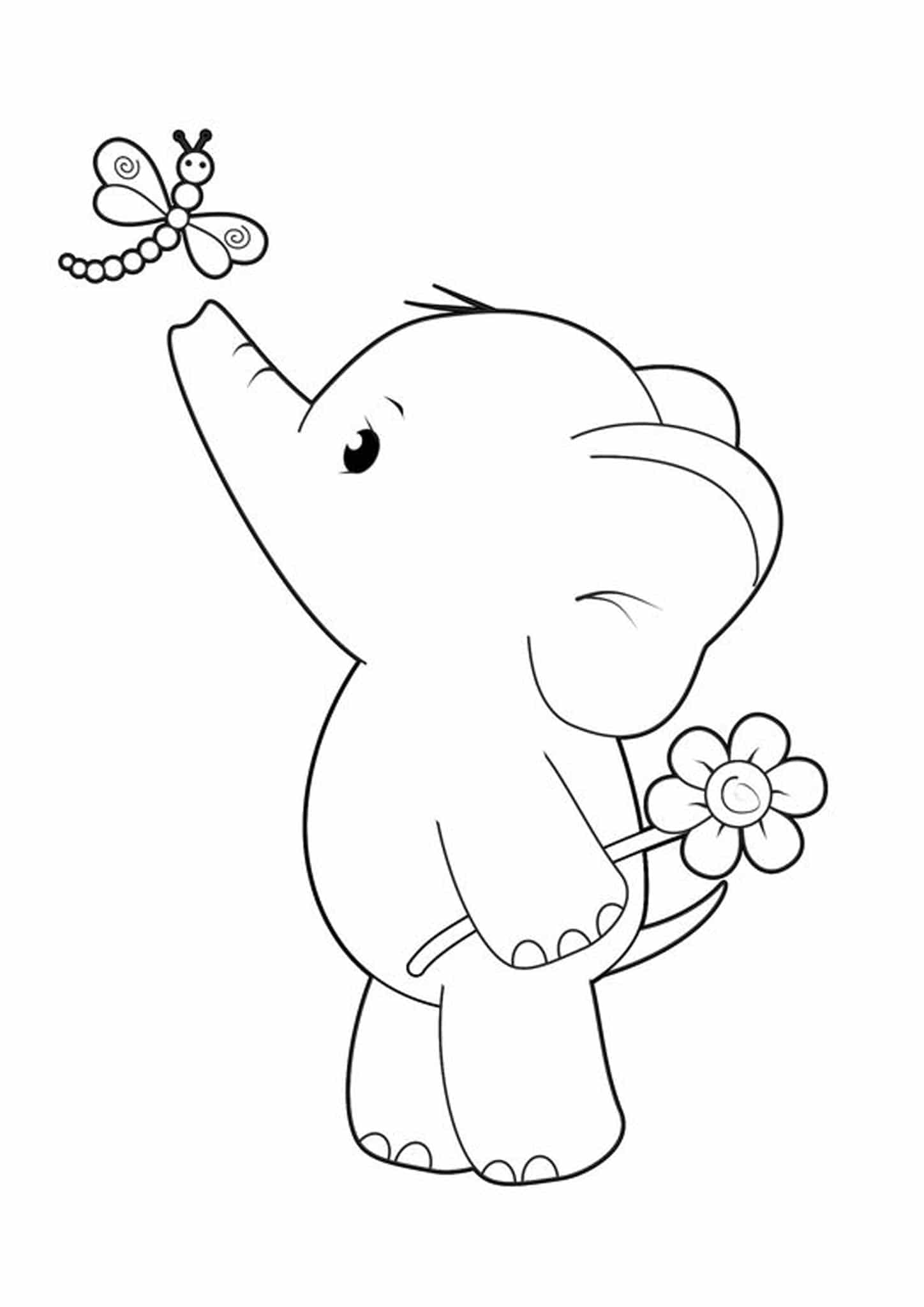 Elephant Coloring Pages Printable 26