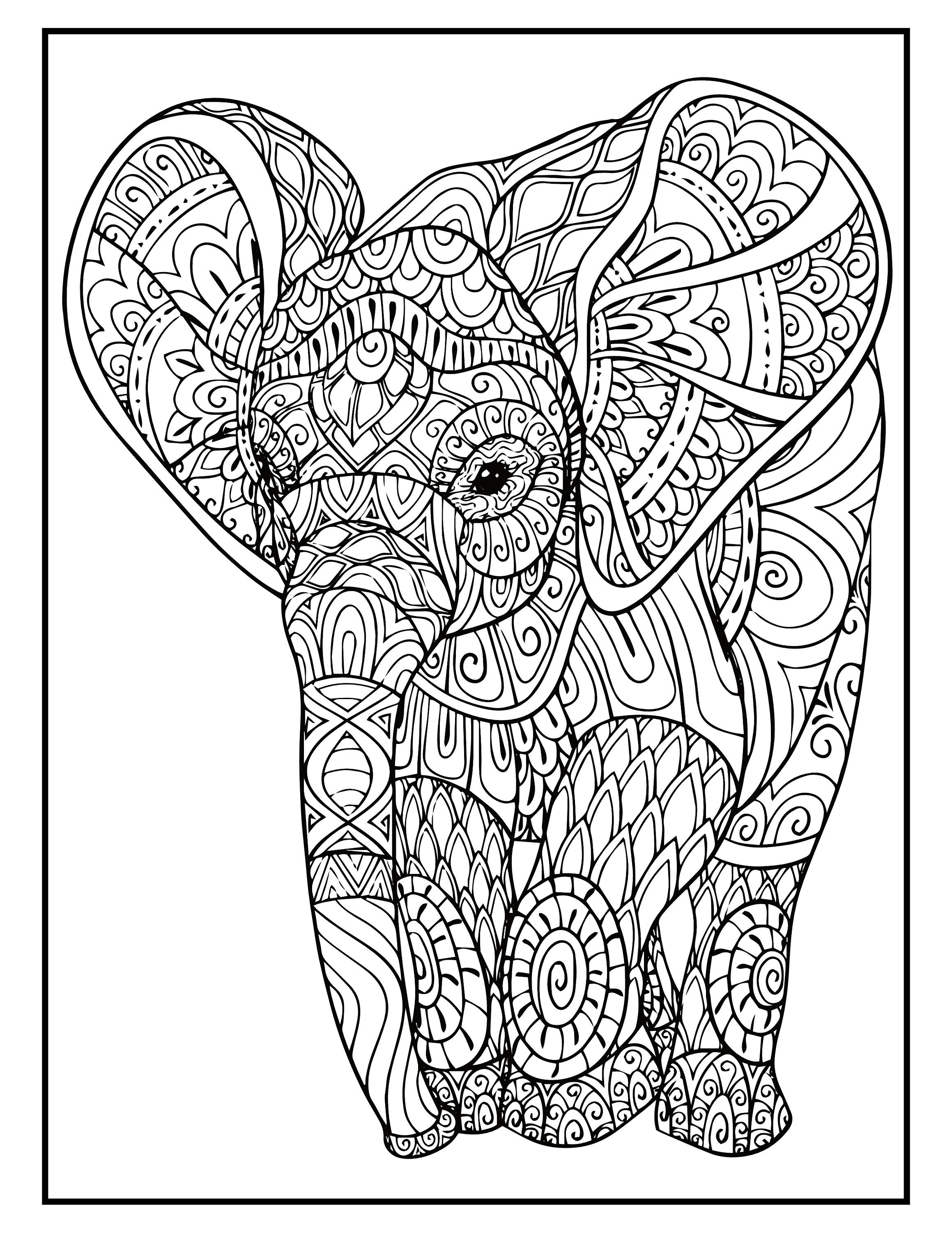 elephant coloring pages printable jpg