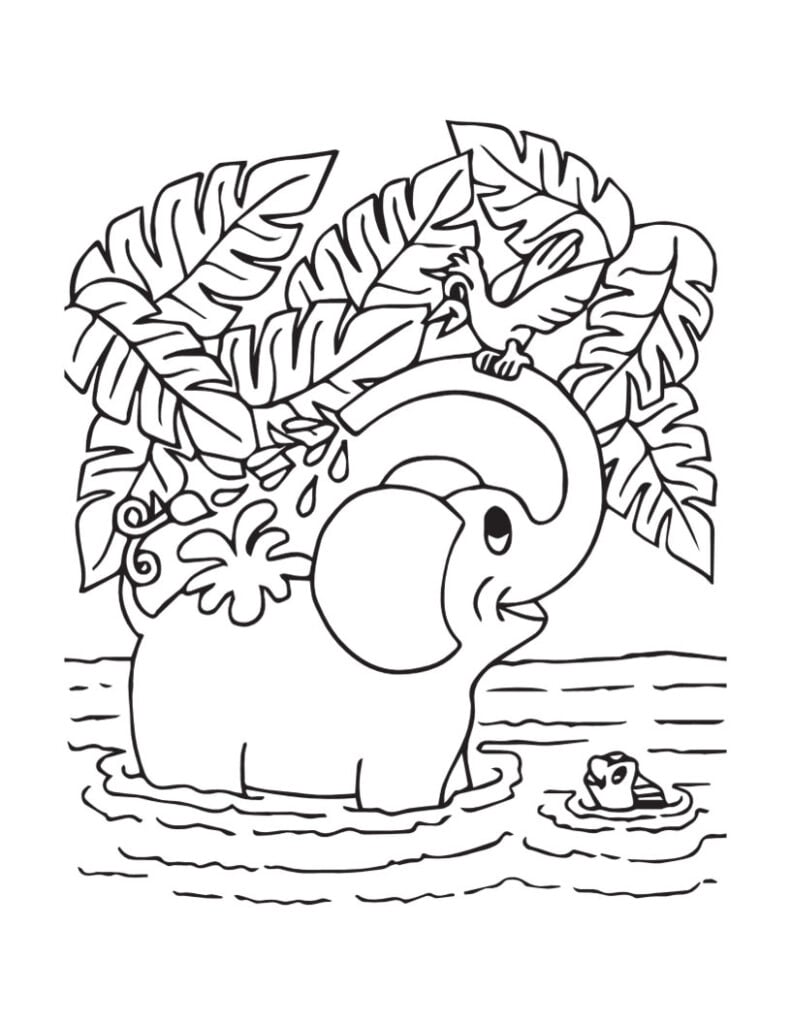 Elephant Coloring Pages Printable 32