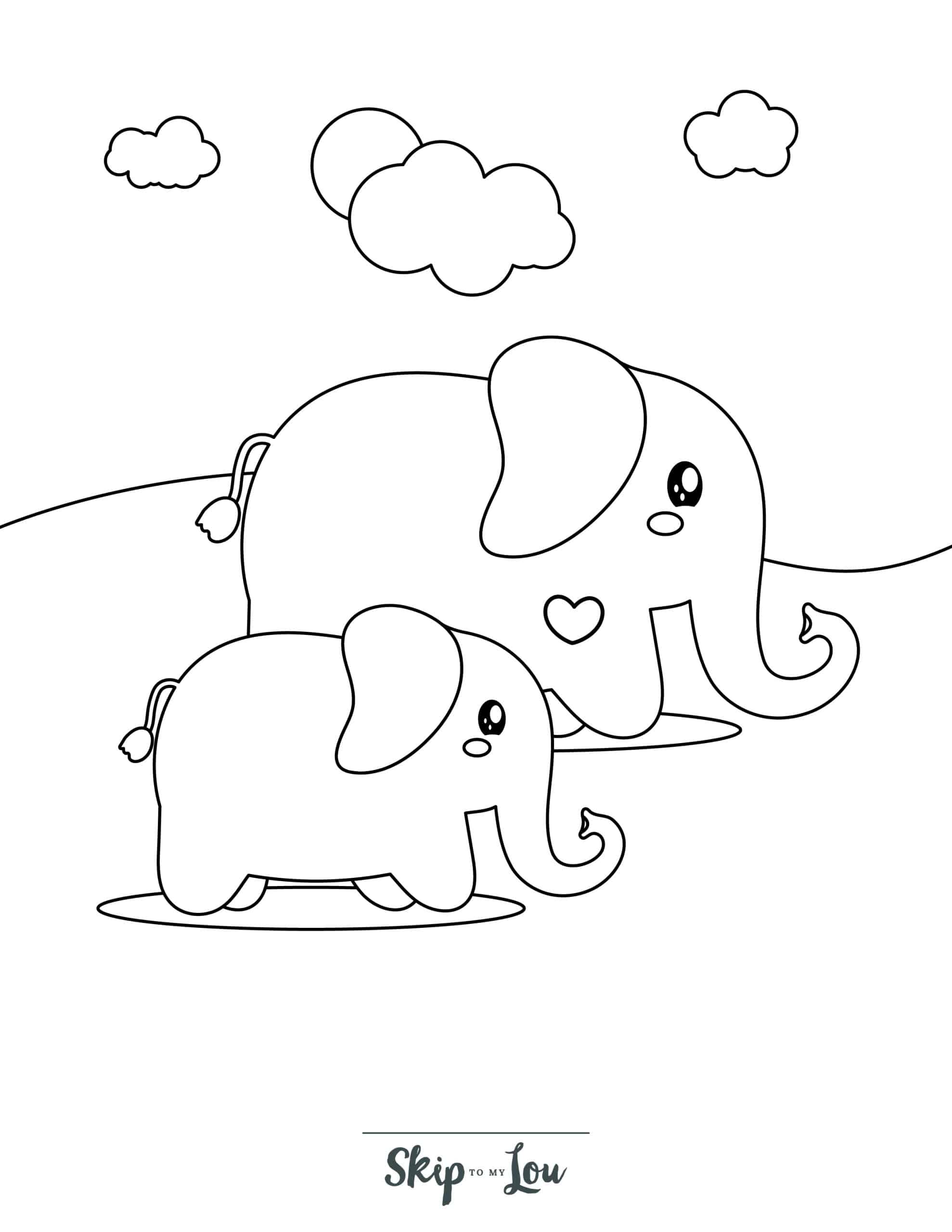 elephant coloring pages printable jpg