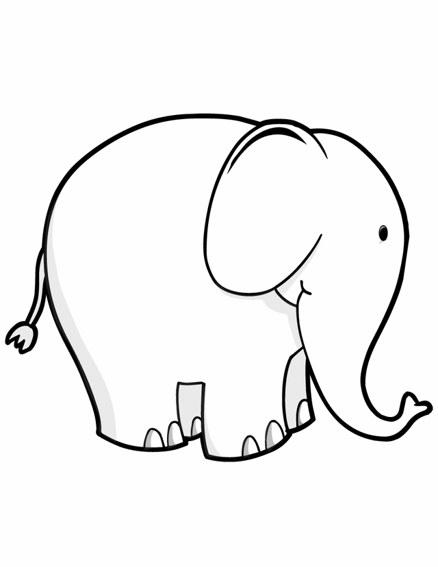 Elephant Coloring Pages Printable 6