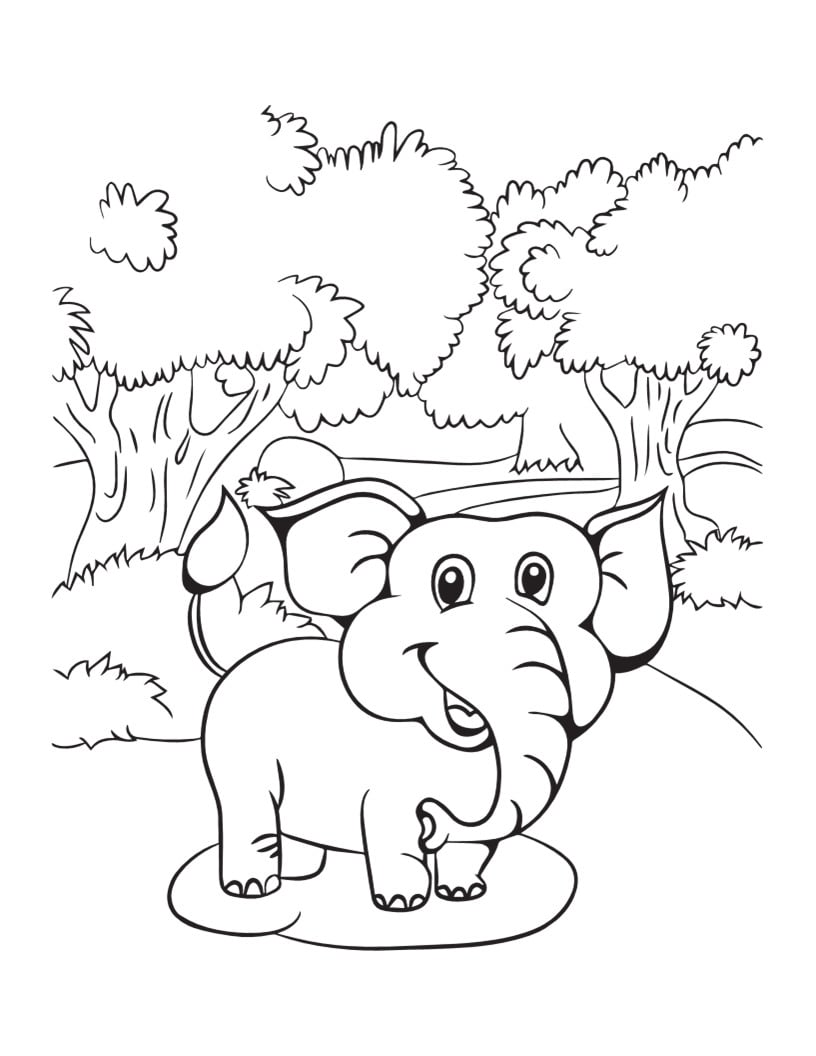 elephant coloring pages printable jpg