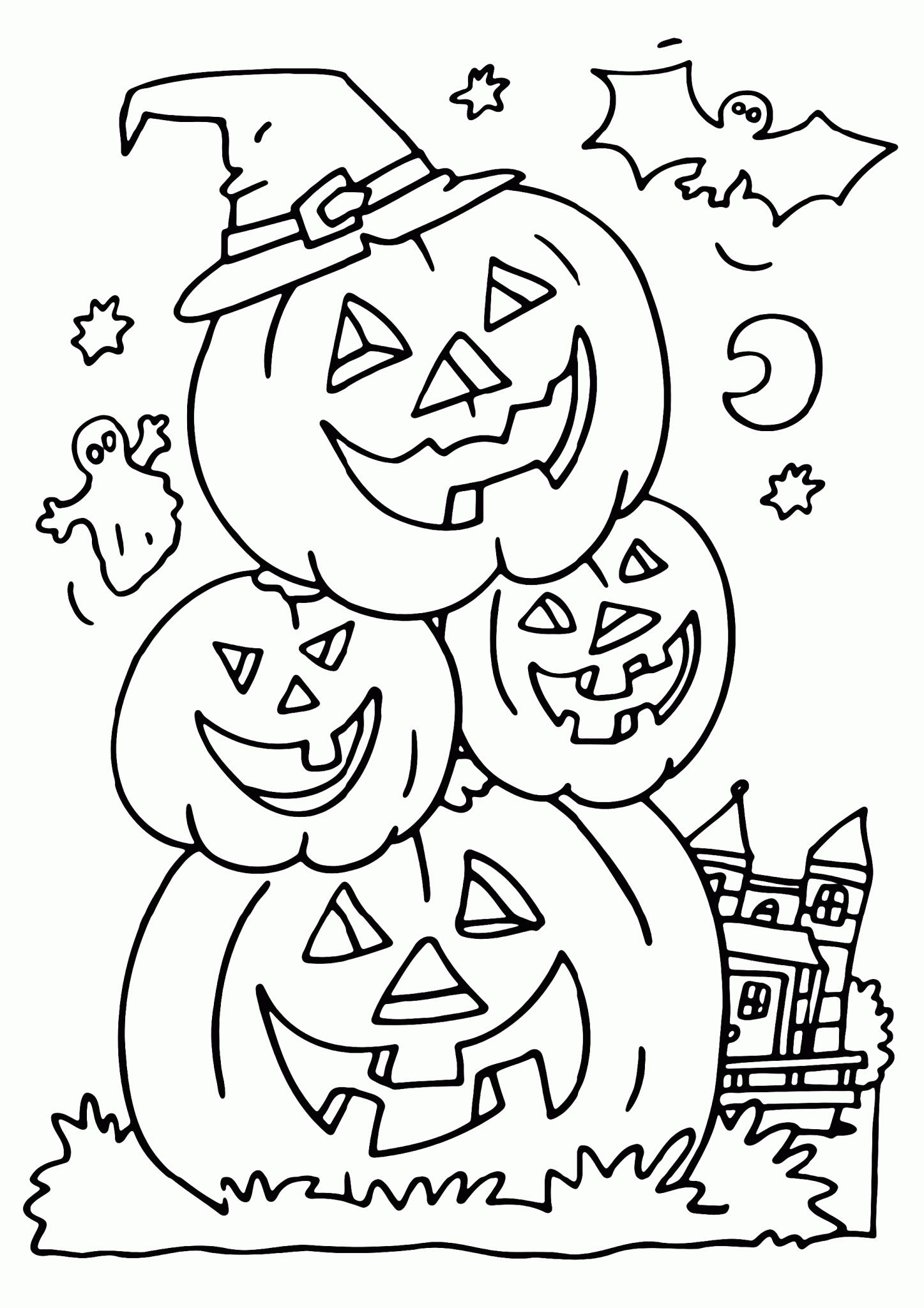 halloween coloring pages printable jpg