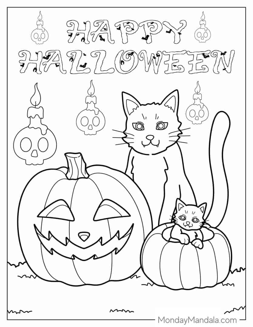 halloween coloring pages printable jpg