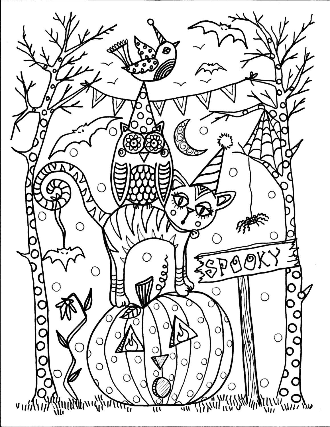 halloween coloring pages printable jpg