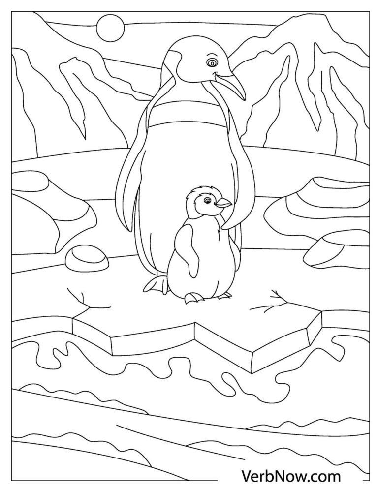 penguin coloring pages printable jpg