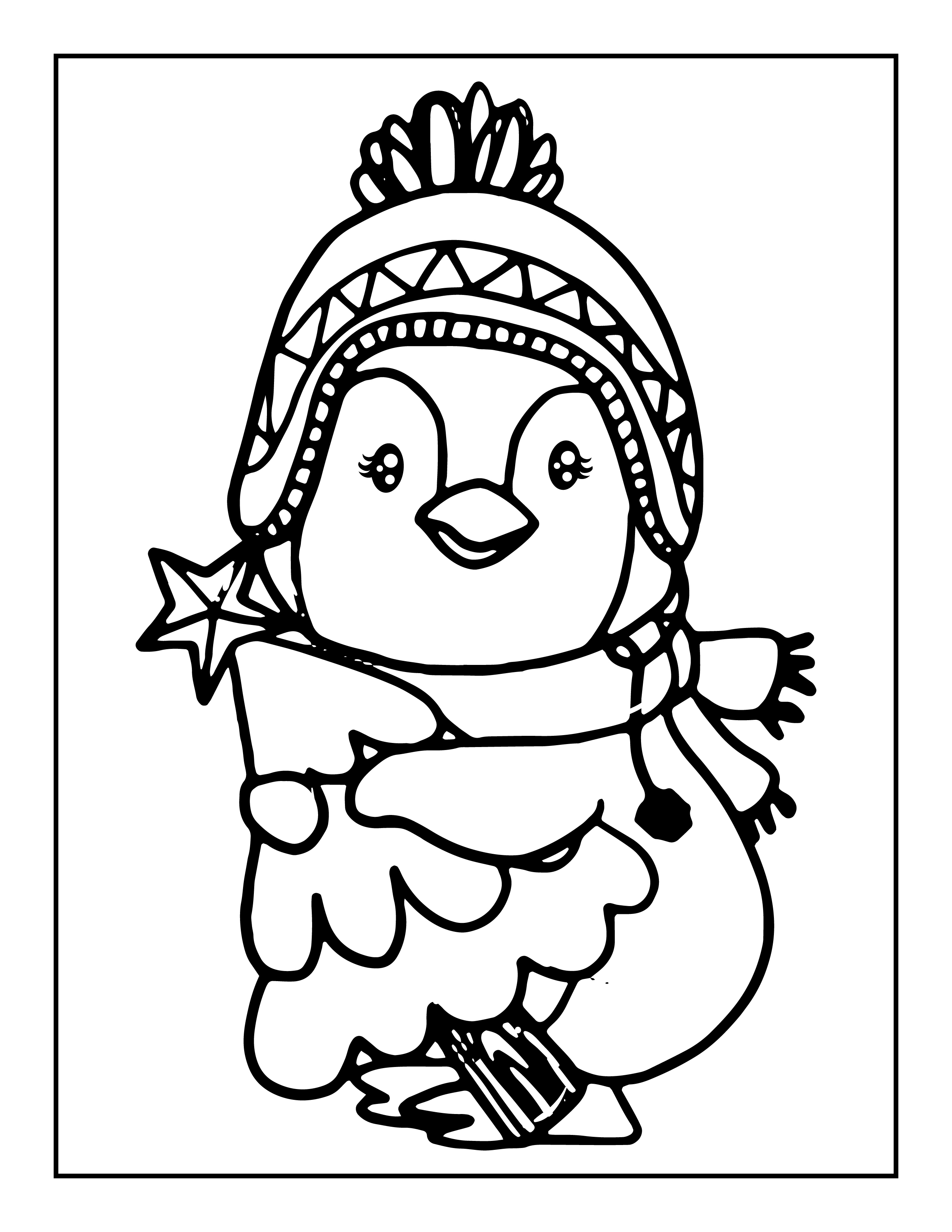 Penguin Coloring Pages Printable 13