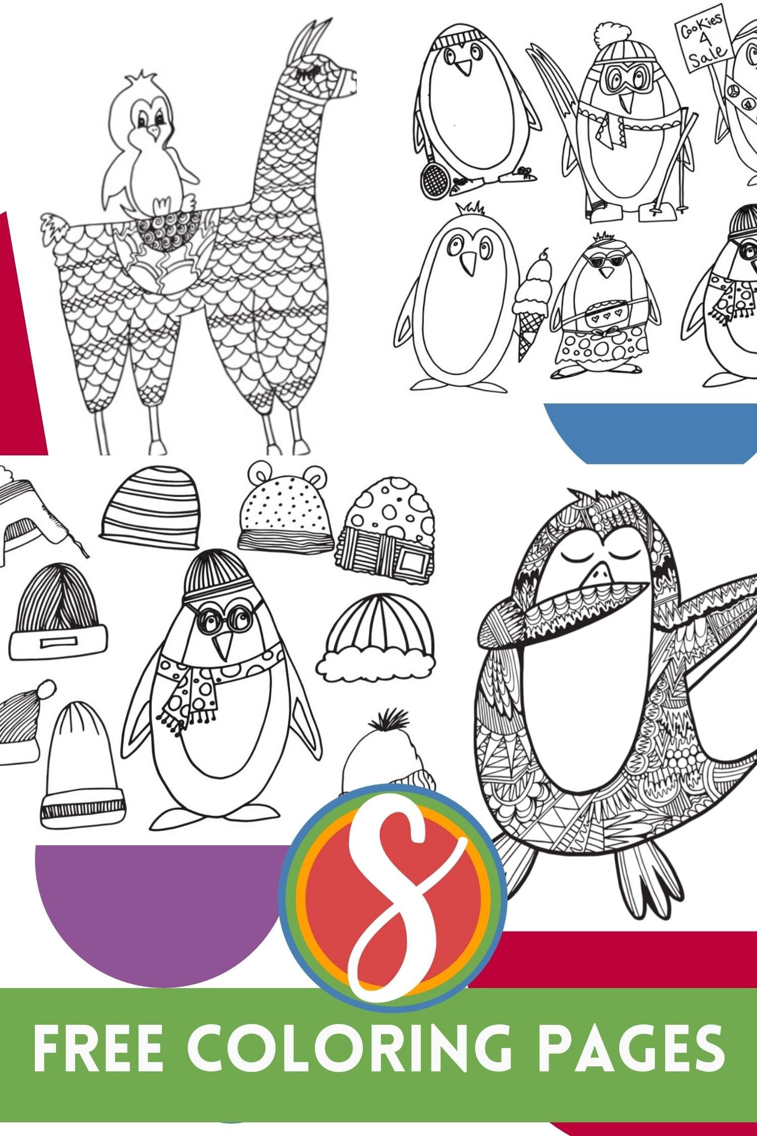 penguin coloring pages printable jpg