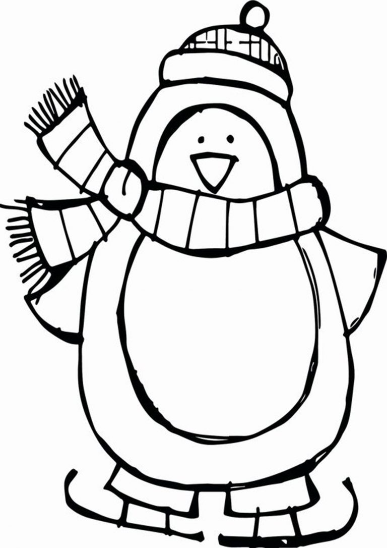 penguin coloring pages printable jpg