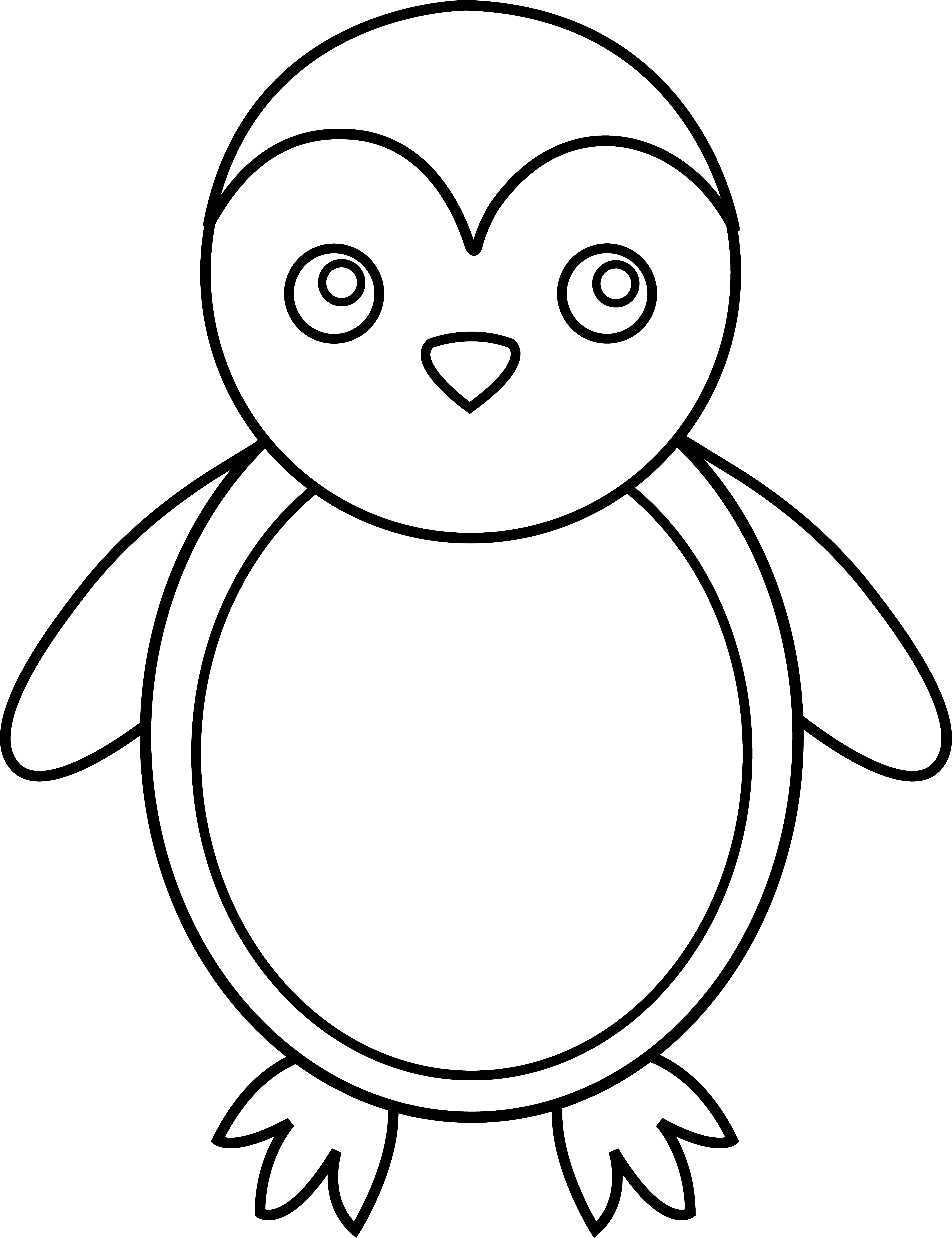 penguin coloring pages printable jpg