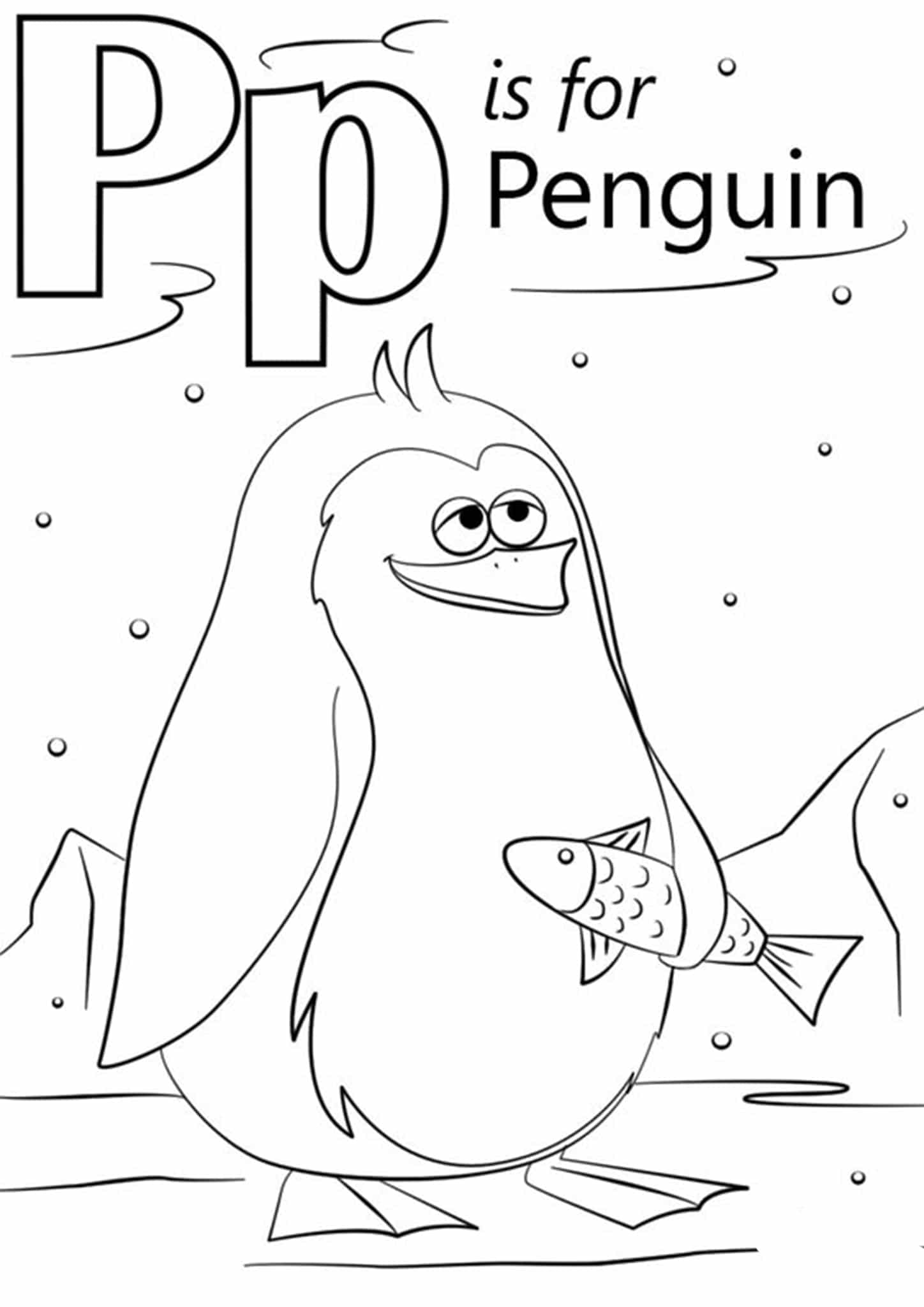 penguin coloring pages printable jpg