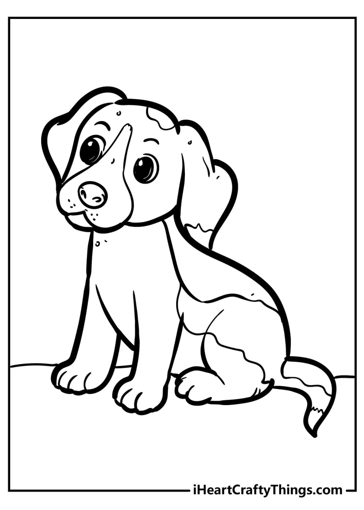 Puppy Coloring Pages Printable 15