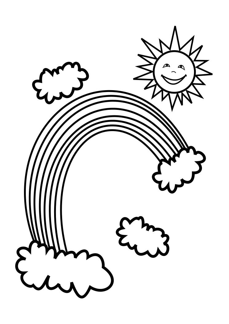 Rainbow Coloring Pages Printable 1