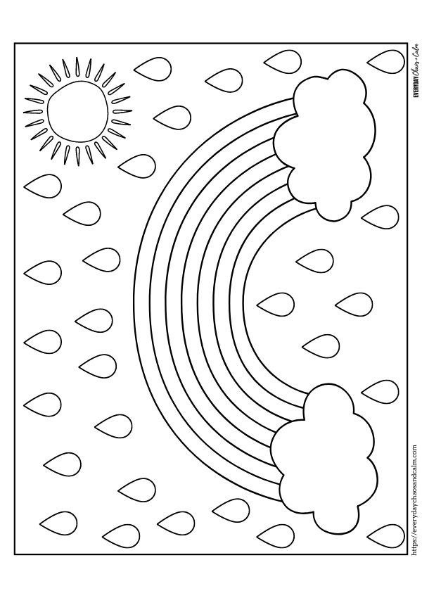 Rainbow Coloring Pages Printable 2