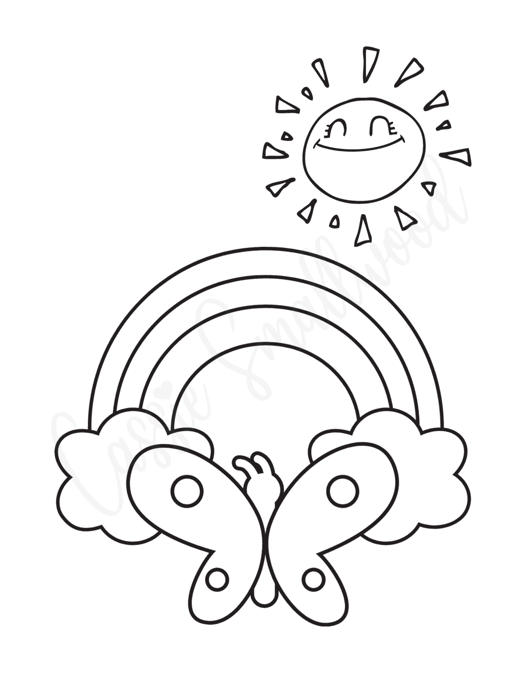 Rainbow Coloring Pages Printable 22