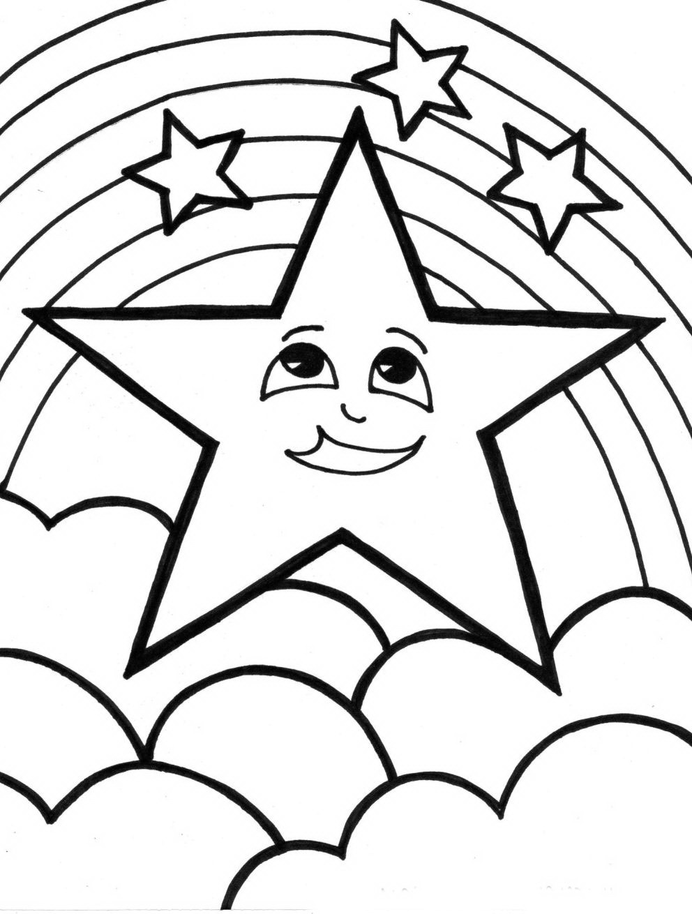 Rainbow Coloring Pages Printable 3