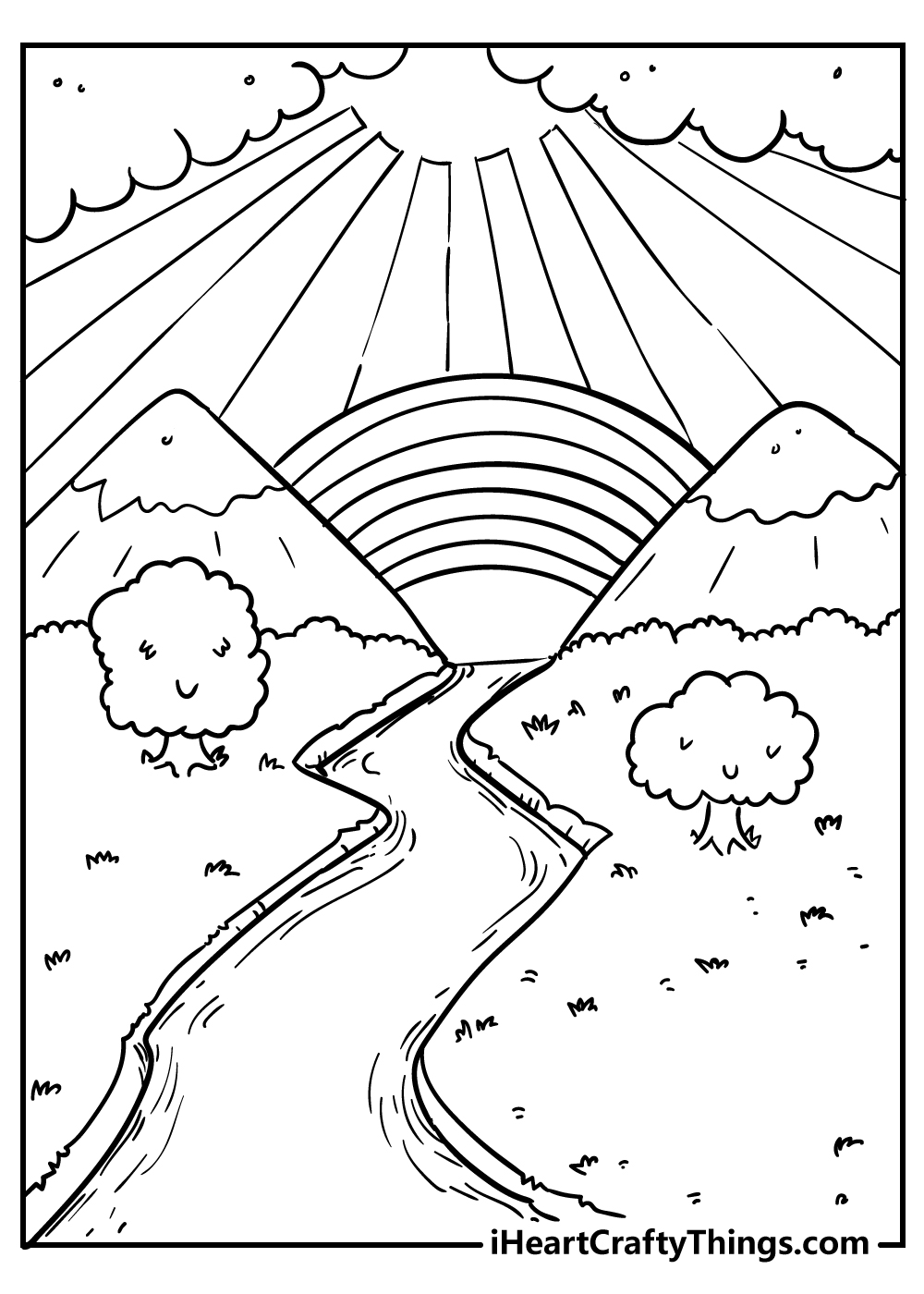 rainbow coloring pages printable jpg