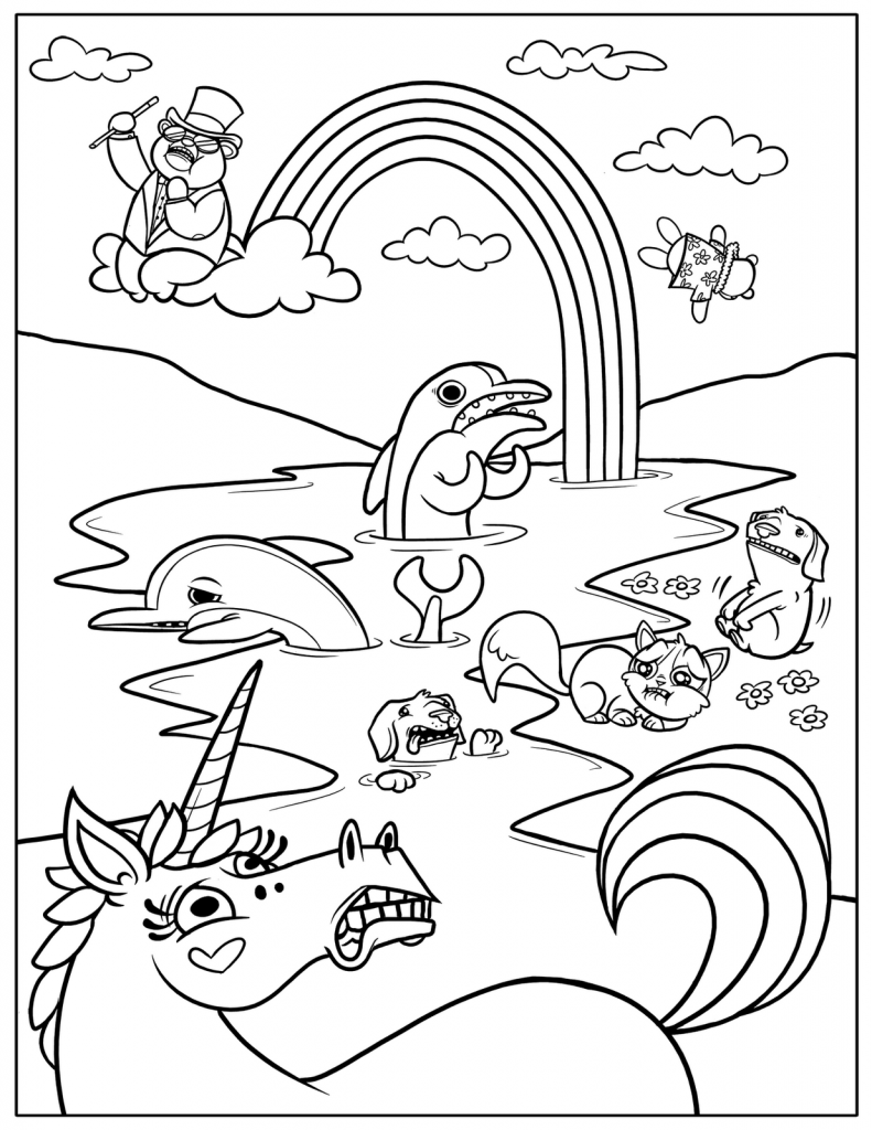 rainbow coloring pages printable jpg