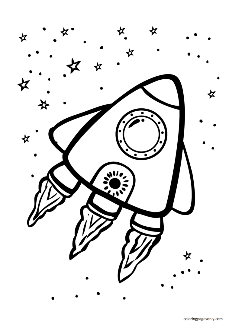 Rocketing Rocket Coloring Pages Printable 14