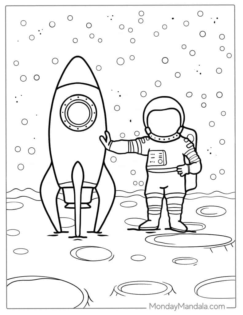 Rocketing Rocket Coloring Pages Printable 15