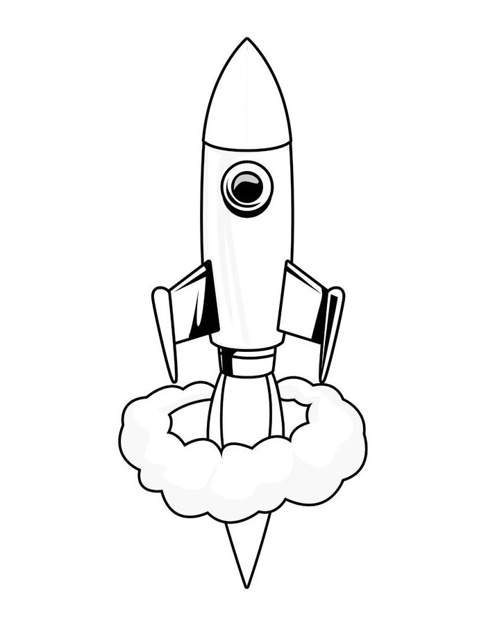 Rocketing Rocket Coloring Pages Printable 20