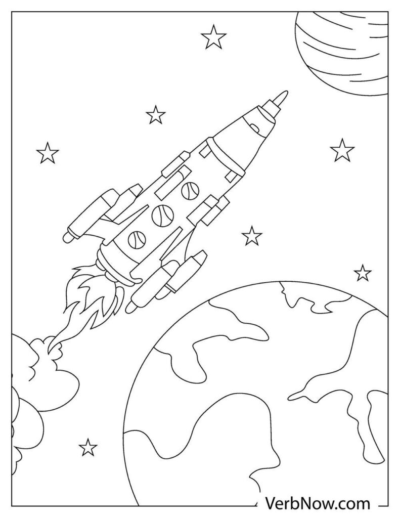 Rocketing Rocket Coloring Pages Printable 31