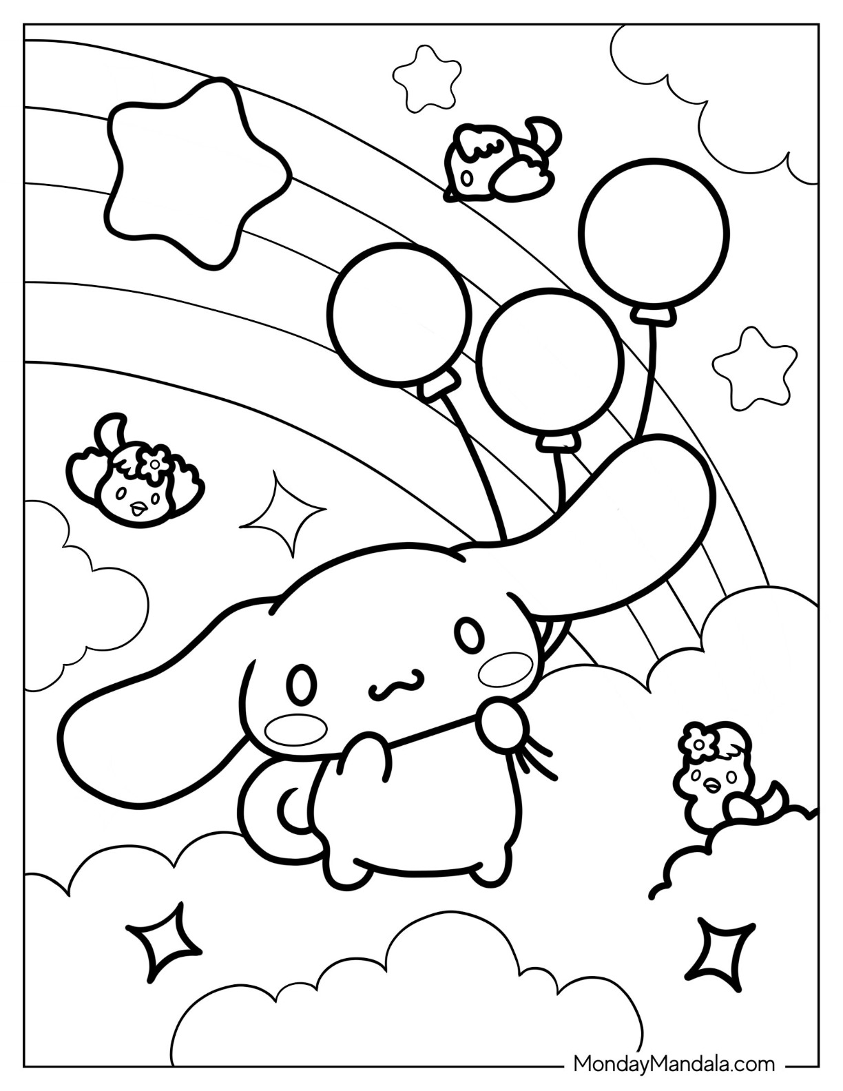 30 Cinnamoroll Coloring Pages Printable 1