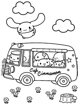 30 Cinnamoroll Coloring Pages Printable 13