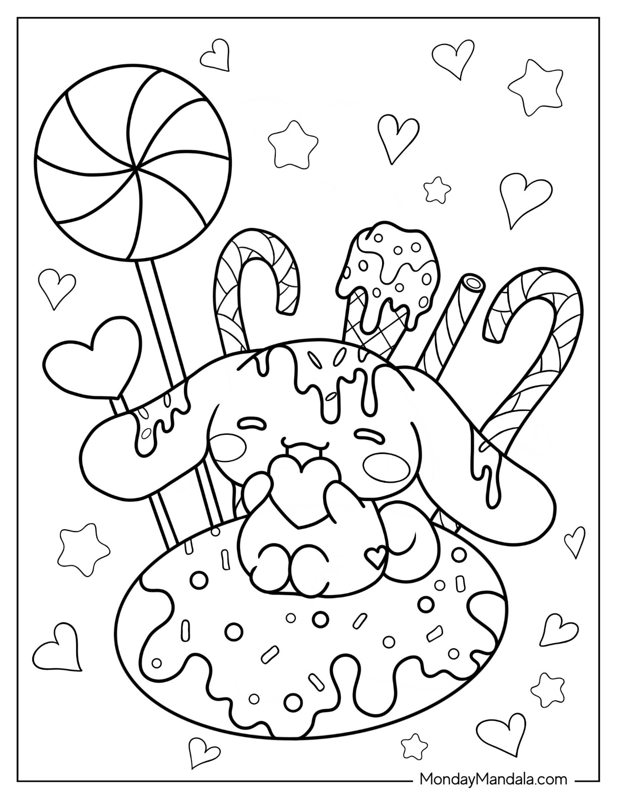 30 Cinnamoroll Coloring Pages Printable 17