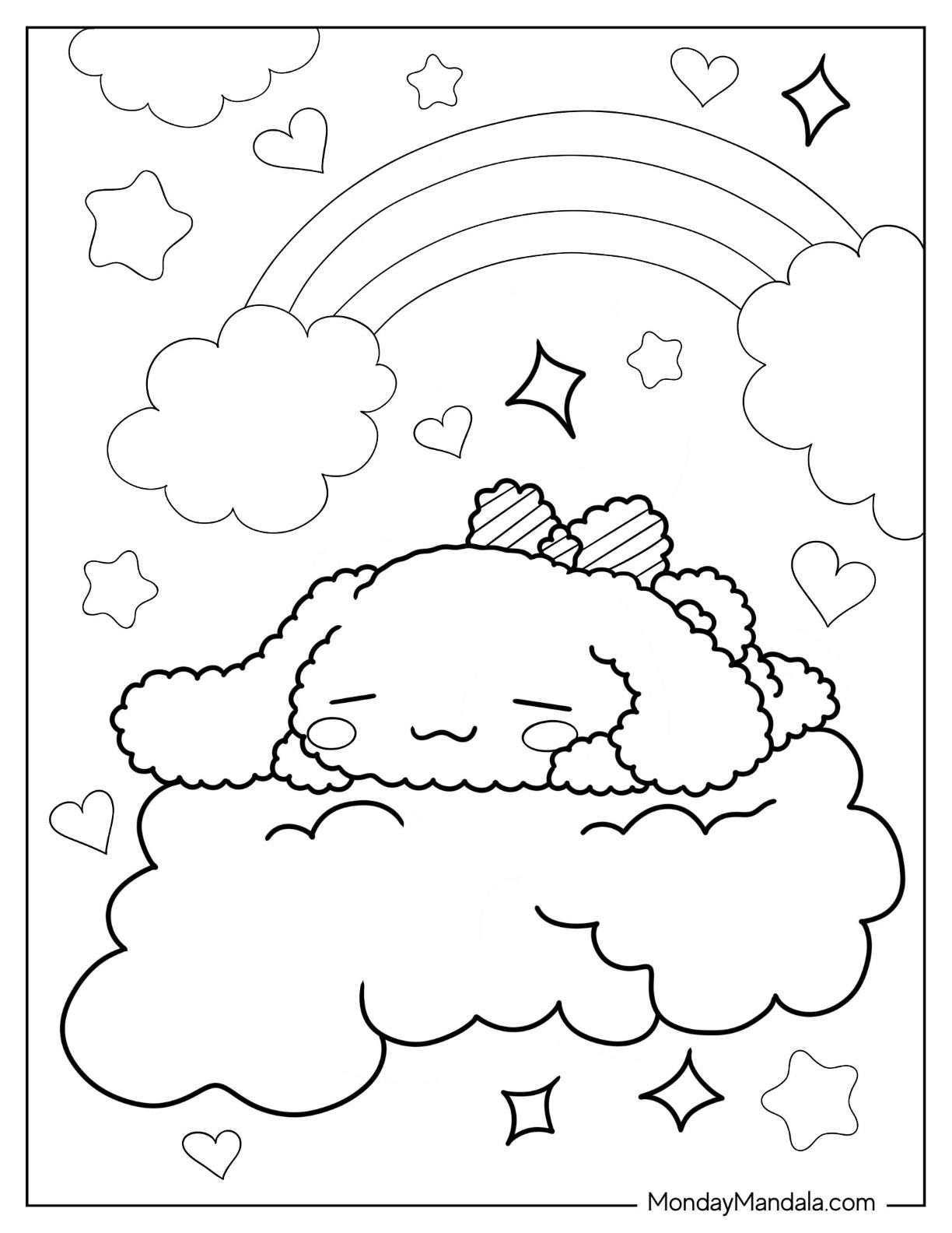 cinnamoroll coloring pages printable jpg