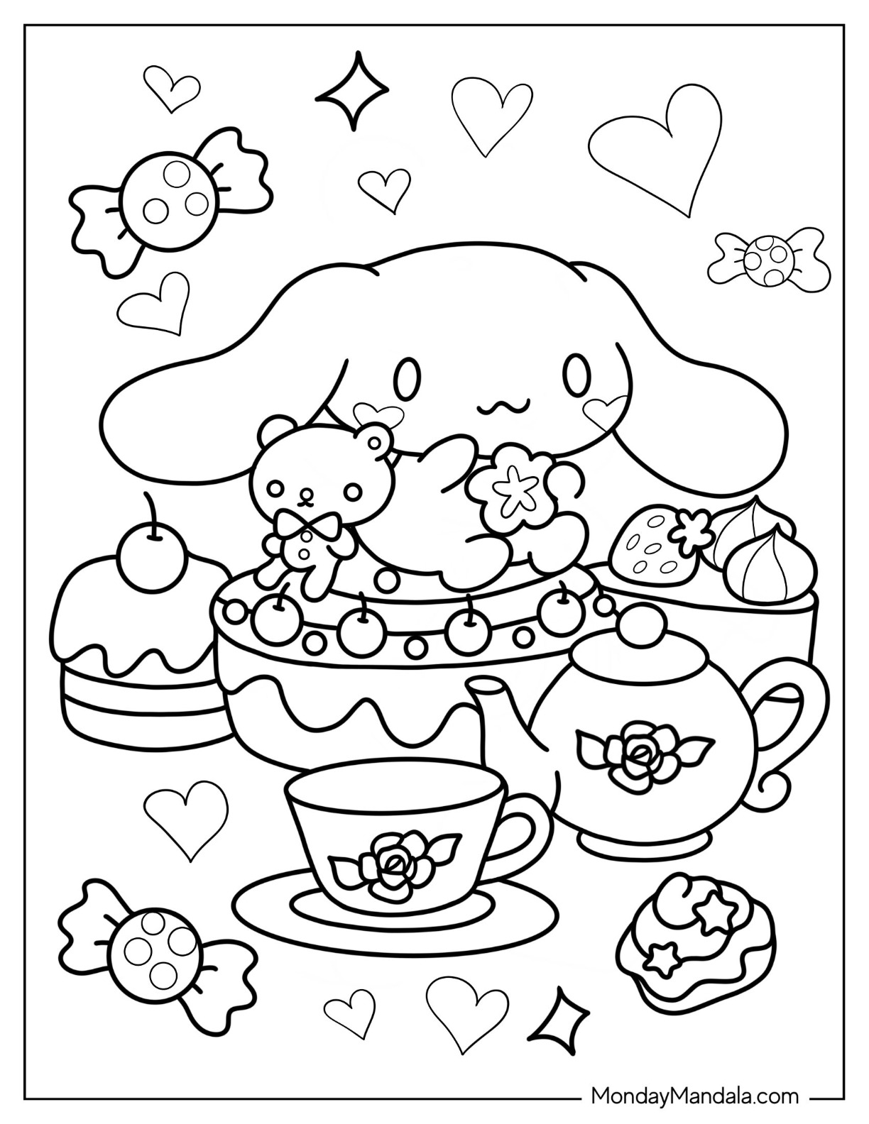 30 Cinnamoroll Coloring Pages Printable 7