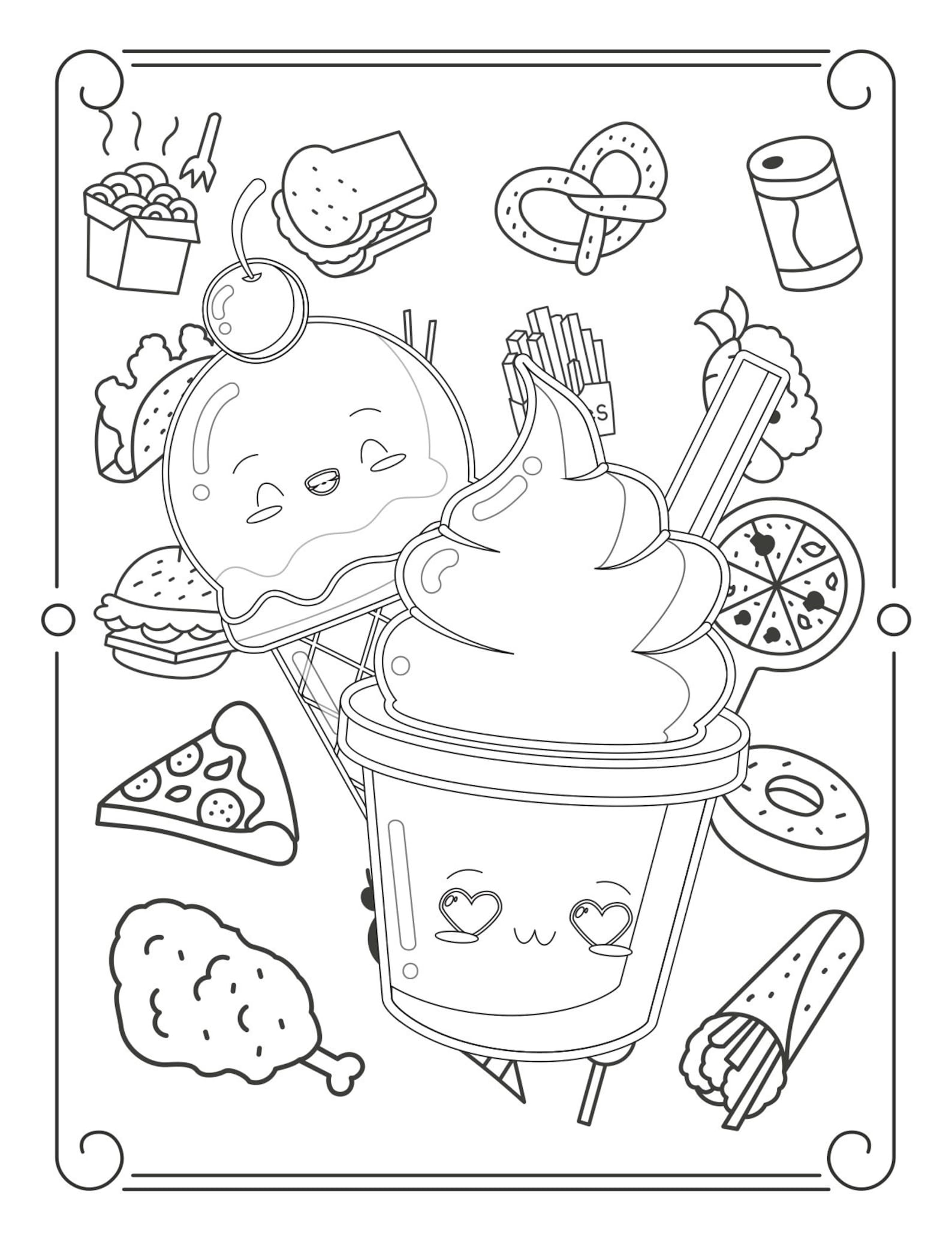 30 Kawaii Coloring Pages Printable 1